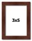 Photo Size Classic Modern Brown Frame - UV Acrylic, Foam Board Backing, Hanging Hardware
